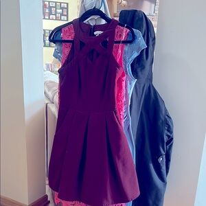 Elegant Burgundy Kids Dress